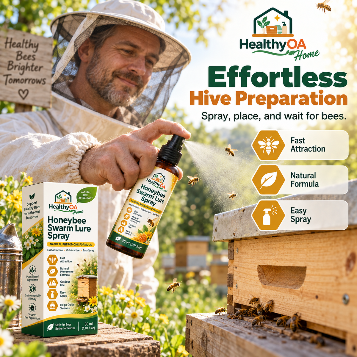 HealthyOA Home Honeybee Swarm Lure Spray