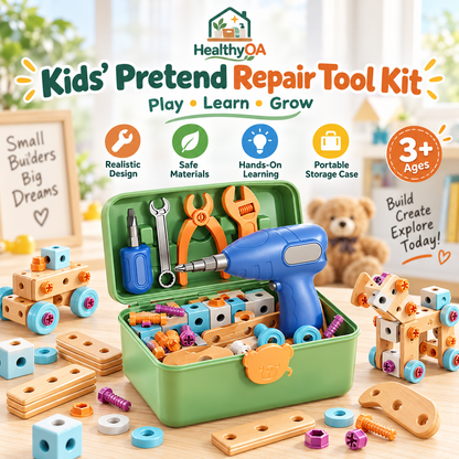 HealthyOA Home Kids' Pretend Repair Tool Kit