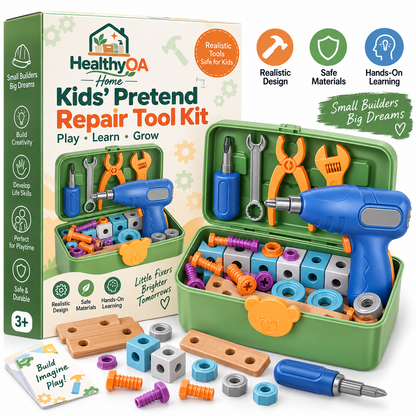 HealthyOA Home Kids' Pretend Repair Tool Kit