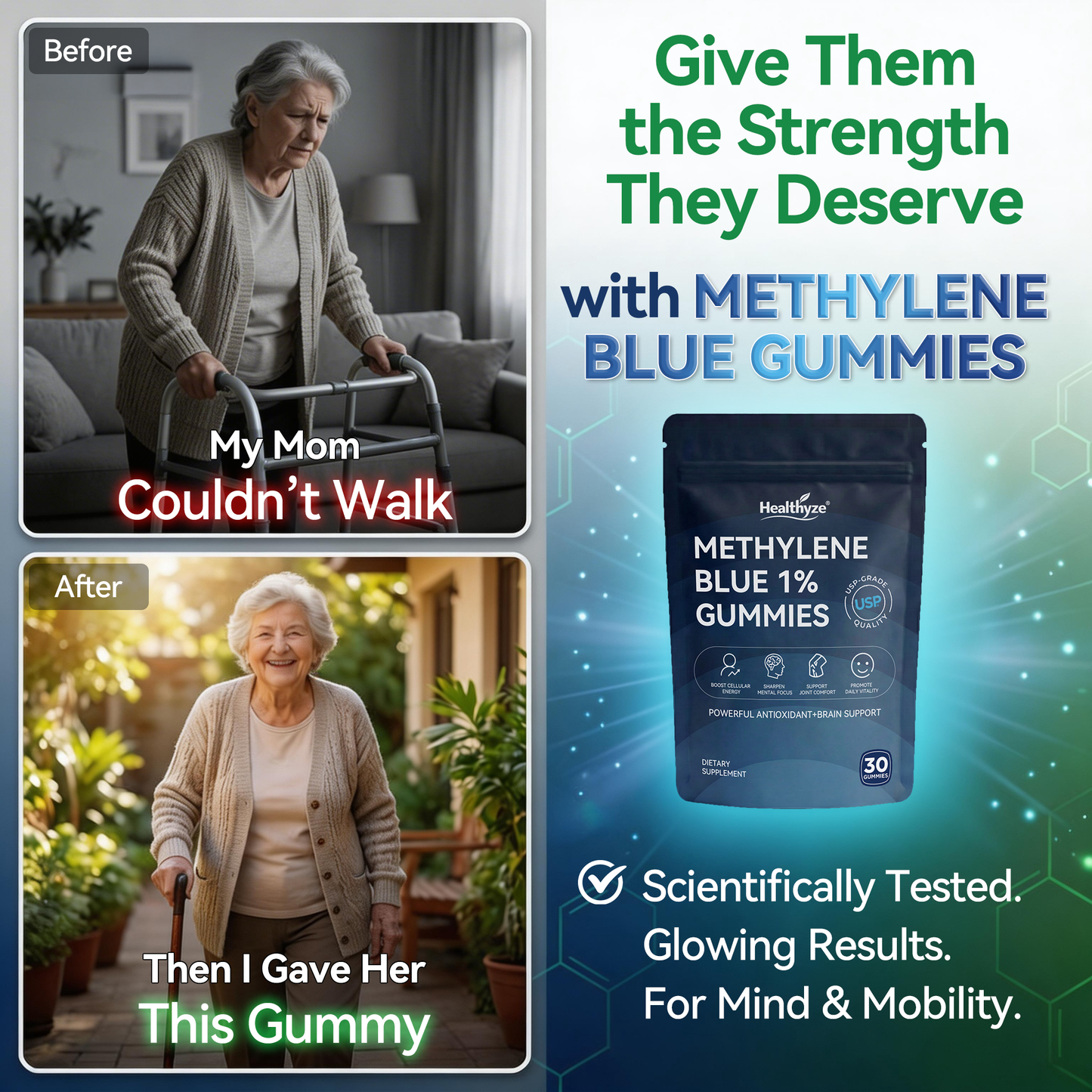 Methylene Blue Gummies💊Pain Go away soon💊Fast-acting: One gummie instantly warms for lasting relief.💎TikTok VIP Exclusive Offer