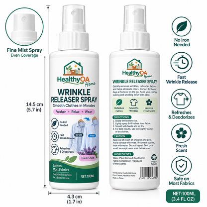 HealthyOA Home Wrinkle Releaser & Fabric Refresher Spray