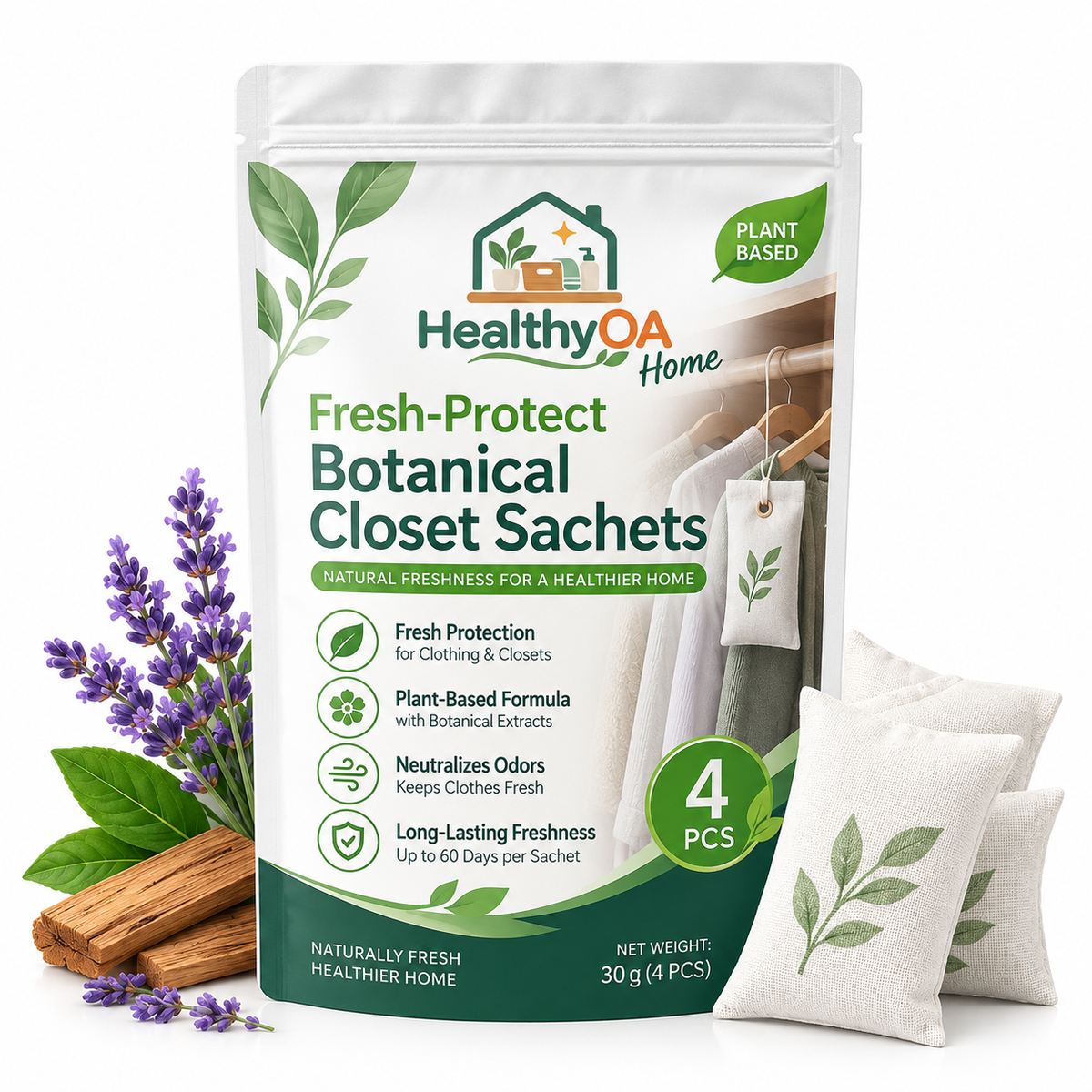 HealthyOA Home Fresh-Protect Botanical Closet Sachets