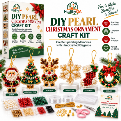 HealthyOA Home DIY Pearl Christmas Ornament Craft Kit