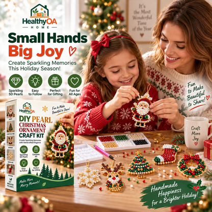 HealthyOA Home DIY Pearl Christmas Ornament Craft Kit