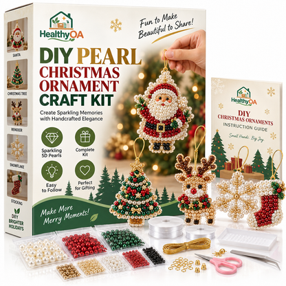 HealthyOA Home DIY Pearl Christmas Ornament Craft Kit